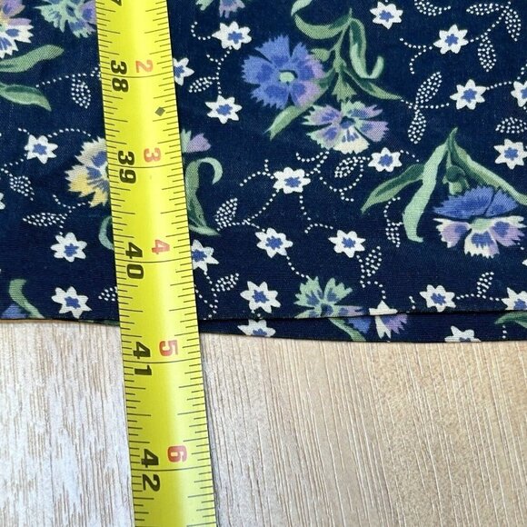 Katy D Dress Womens 14/16 Jumper Dress Pockets 90s Floral Blue Purple Midi Dress - Picture 9 of 9